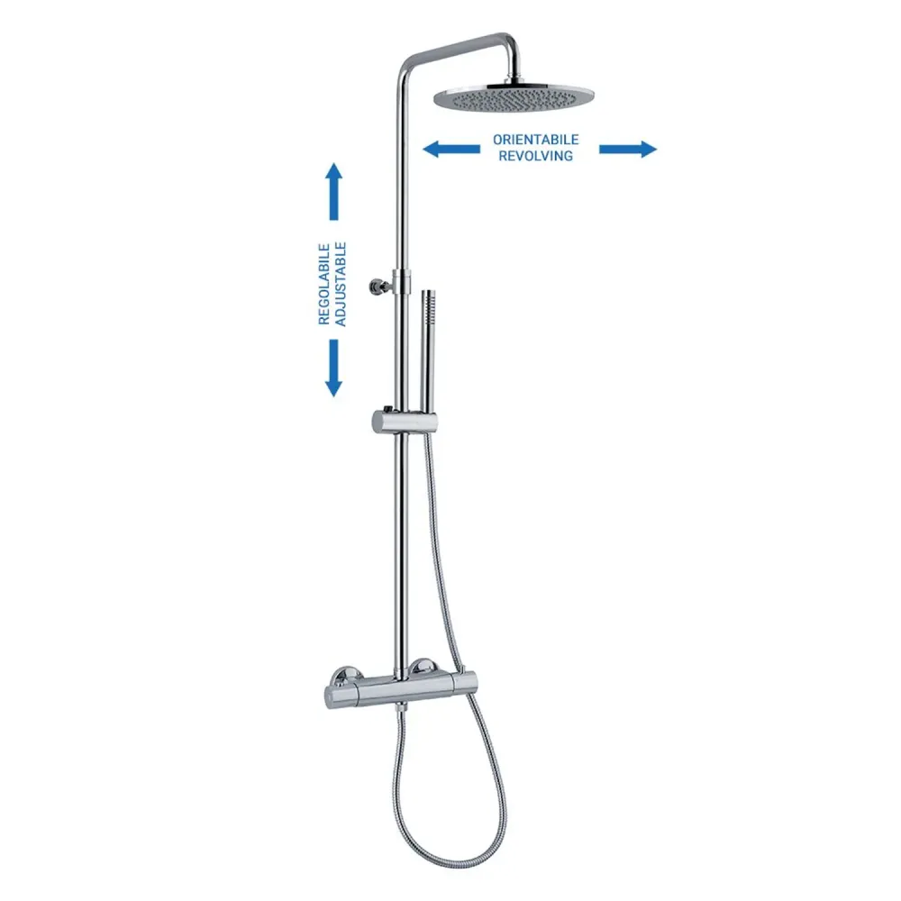 Colonna doccia C40 regolabile con soffione Linz e deviatore MX3C