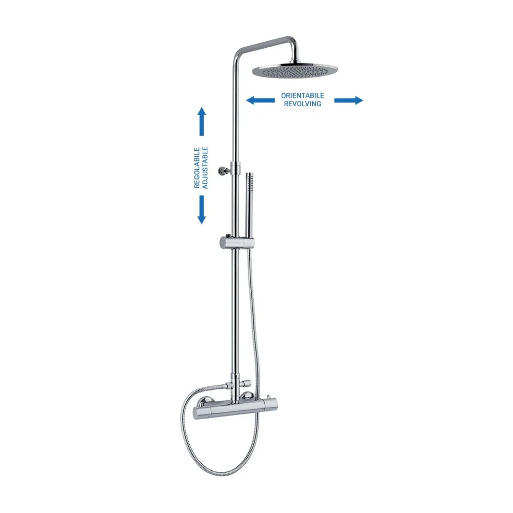 Colonna doccia C40 regolabile con soffione Linz e deviatore MX1B