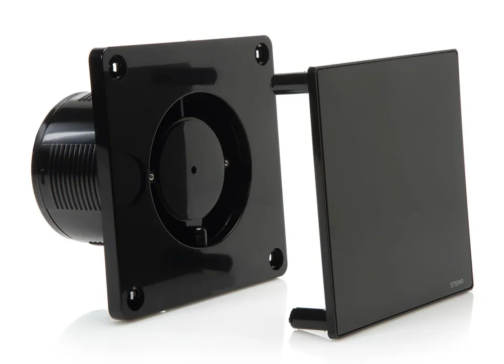 STERR BFS100-B - 100 mm Extractor de Baño, 90 m³/h, Negro