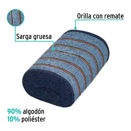Desinfectante Jerga en rollo, 25 m, azul