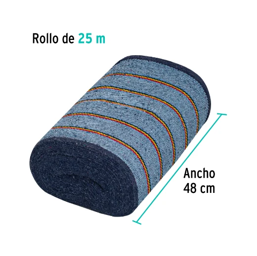 Desinfectante Jerga en rollo, 25 m, azul