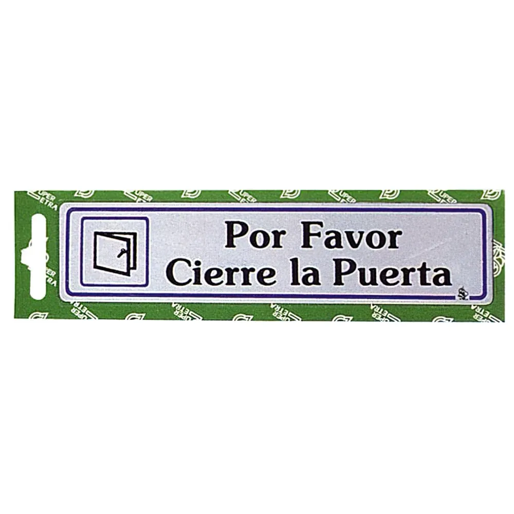Desinfectante Rotulo "Por Favor Cierre La Puerta"