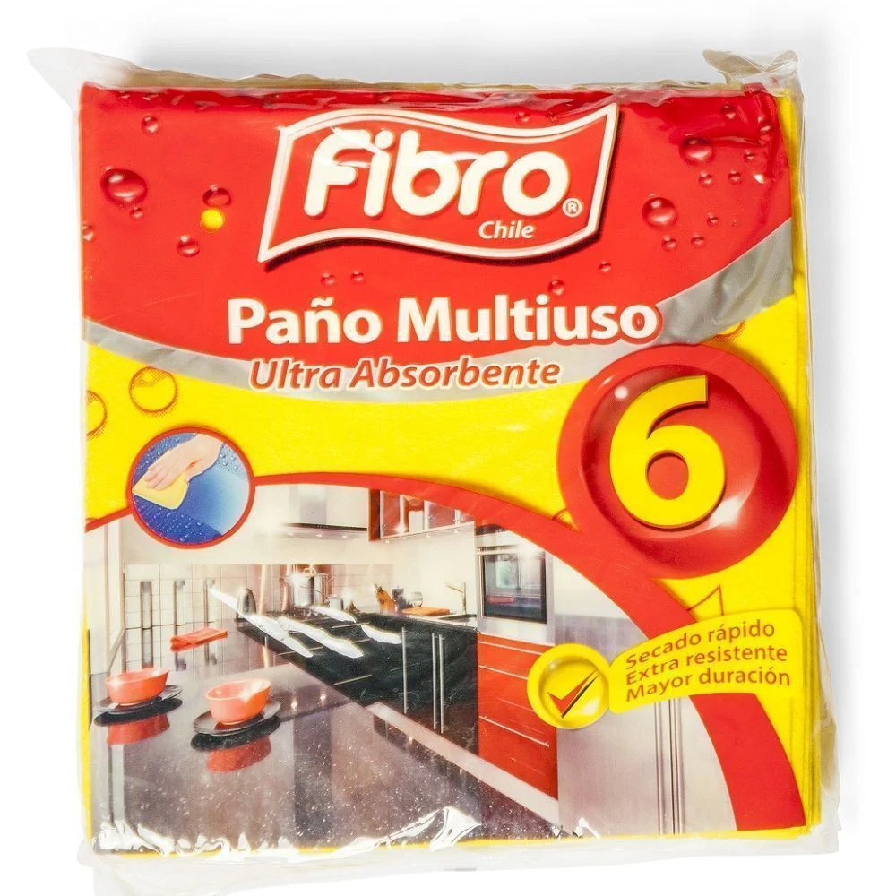 Paño Multiuso 40 X 38 Cm 6 Un (Certificado Ecológico)