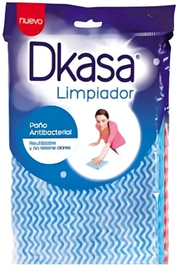Resistente y Duradero PAÑO ANTIBACTERIAL DKASA LIMPIADOR (X UNID)