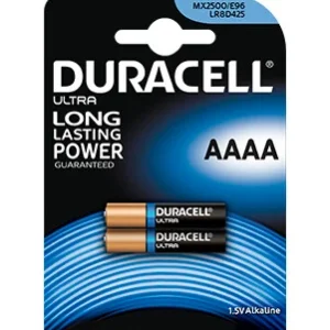 Baterías Recargables 2 x PILA ALCALINA LR4A 1.5V AAAA DURACELL ULTRA