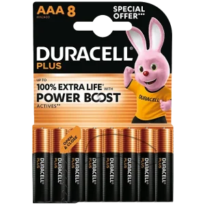 DURACELL Alkaline Mainline Bst AAA X8 SO Pile con Garantí