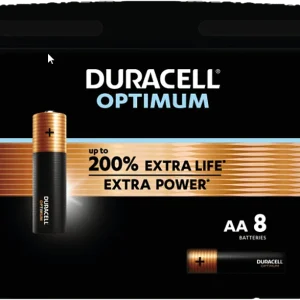 DURACELL Piles AA Alcalines Optimum Pack 8 (5000394137684) para Dispositivos de Alto Consumo