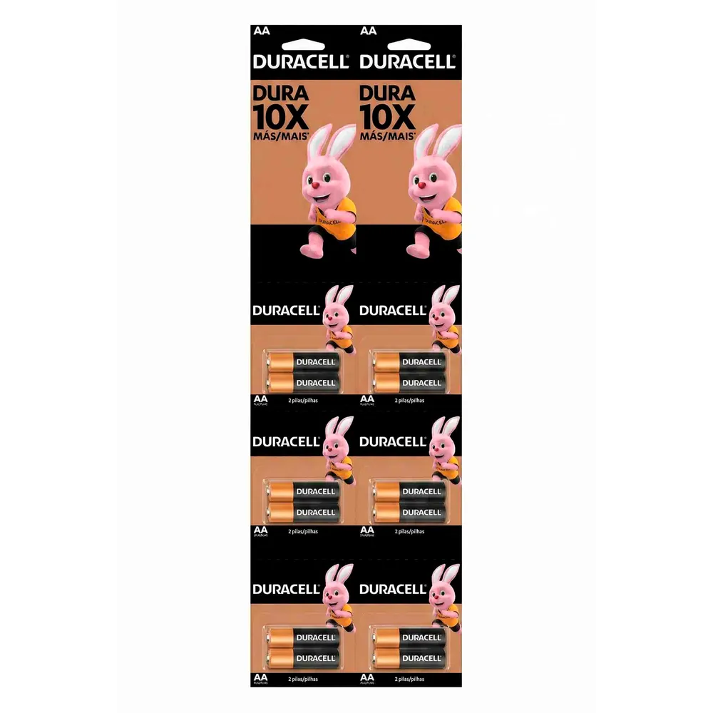 Pack de Pilas Duracell Pila Alcalina AA Pack 12 Unidades Display