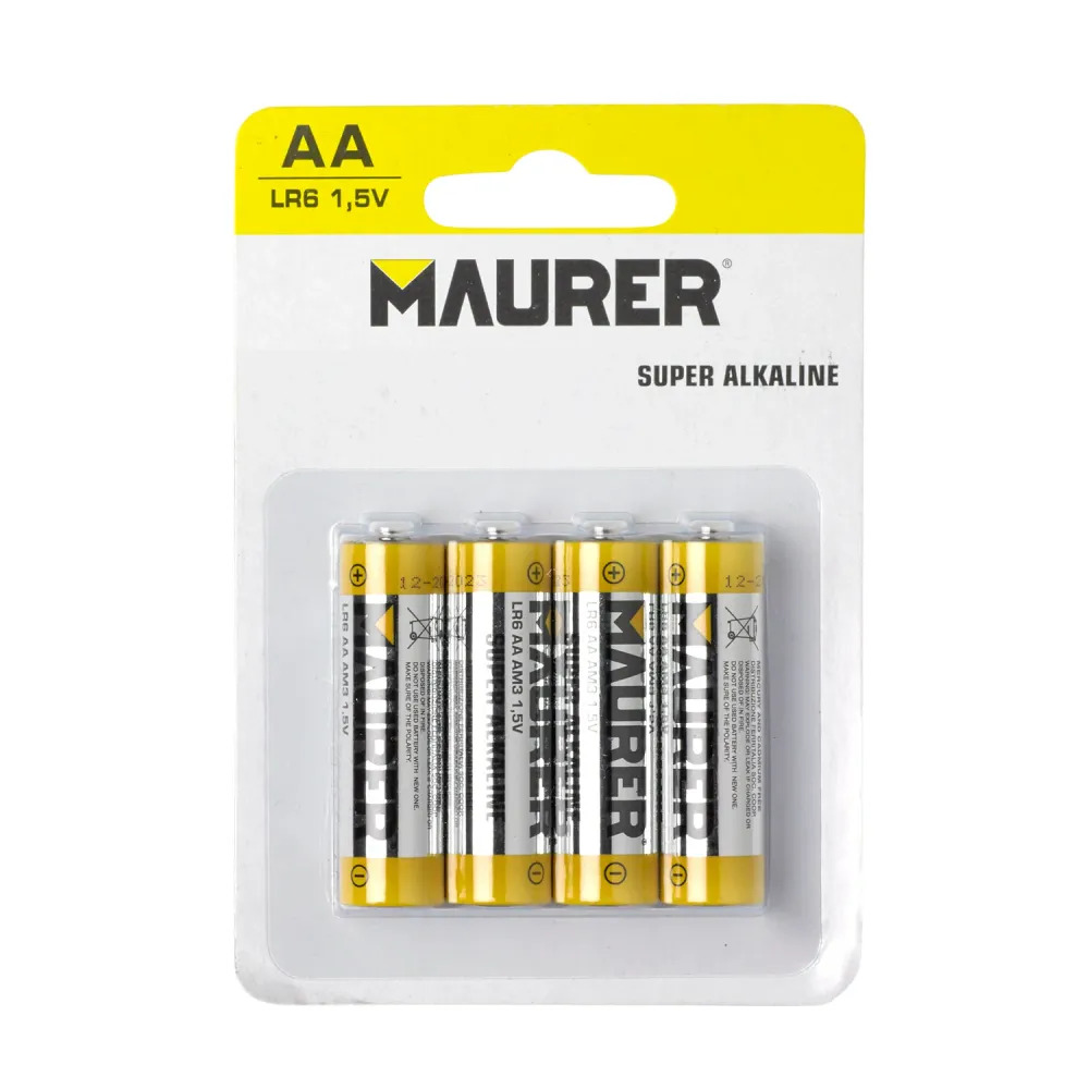 Pila Maurer Alcalina AA / LR06 (Blister 4 piezas) Listas para Usar