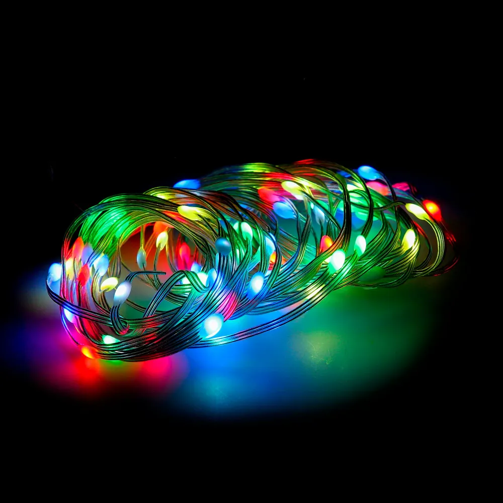 Luces Navidad Luz Colorido 80 Microled Pilas Con Mando. Uso Interno / Externo Protección IP44. 3 Baterias AA para Juguetes