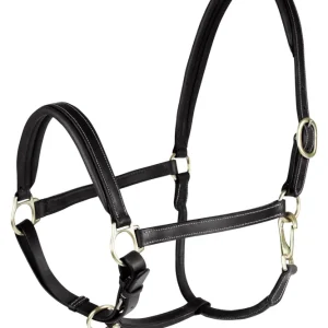 Cabezada de Cuadra de Cuero Amplio Negro C