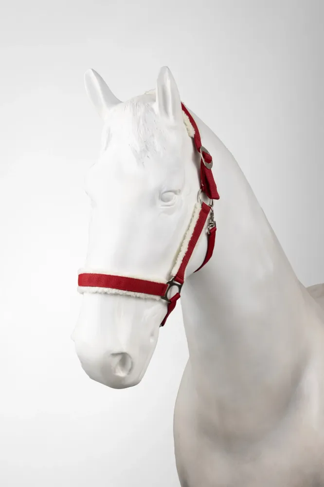 Cabezada de Cuadra Navideñ Horze Dark Red C con Certificación RoHS