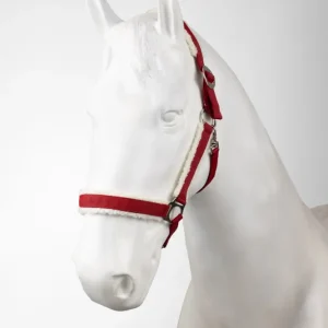 Cabezada de Cuadra Navideñ Horze Dark Red C con Certificación RoHS