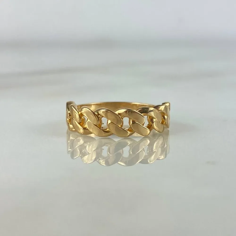 Anillo Cubano 3.3gr / T7 / Oro Amarillo para Juguetes