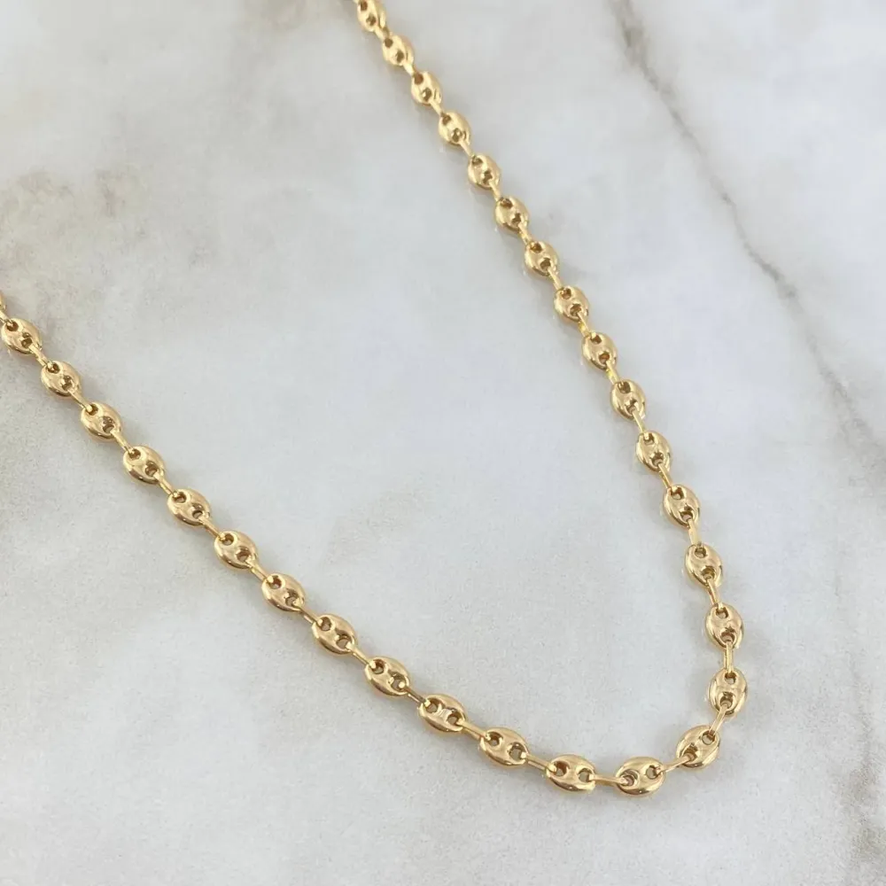 Baterí de 9V Cadena GC 7gr / 70cm / 3.5mm Lisa Oro Amarillo