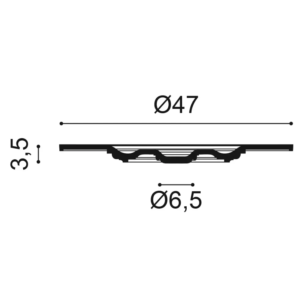 Baterías Recargables Rosette | Ø 47 cm, Höhe 3,5 cm | Elemento decorativo R17