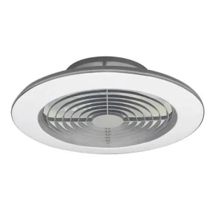 Baterías Recargables ventilador de techo metálico color plata serie alisio xl 73.5cm