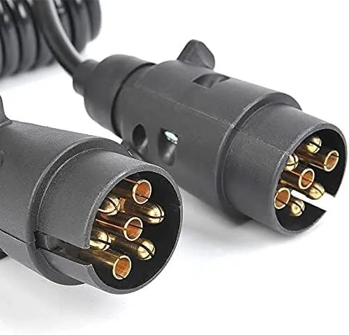Cable Extensión 7 Pines Espiral 3.5M Alta Resistencia Remolques con Estuche de Almacenamiento
