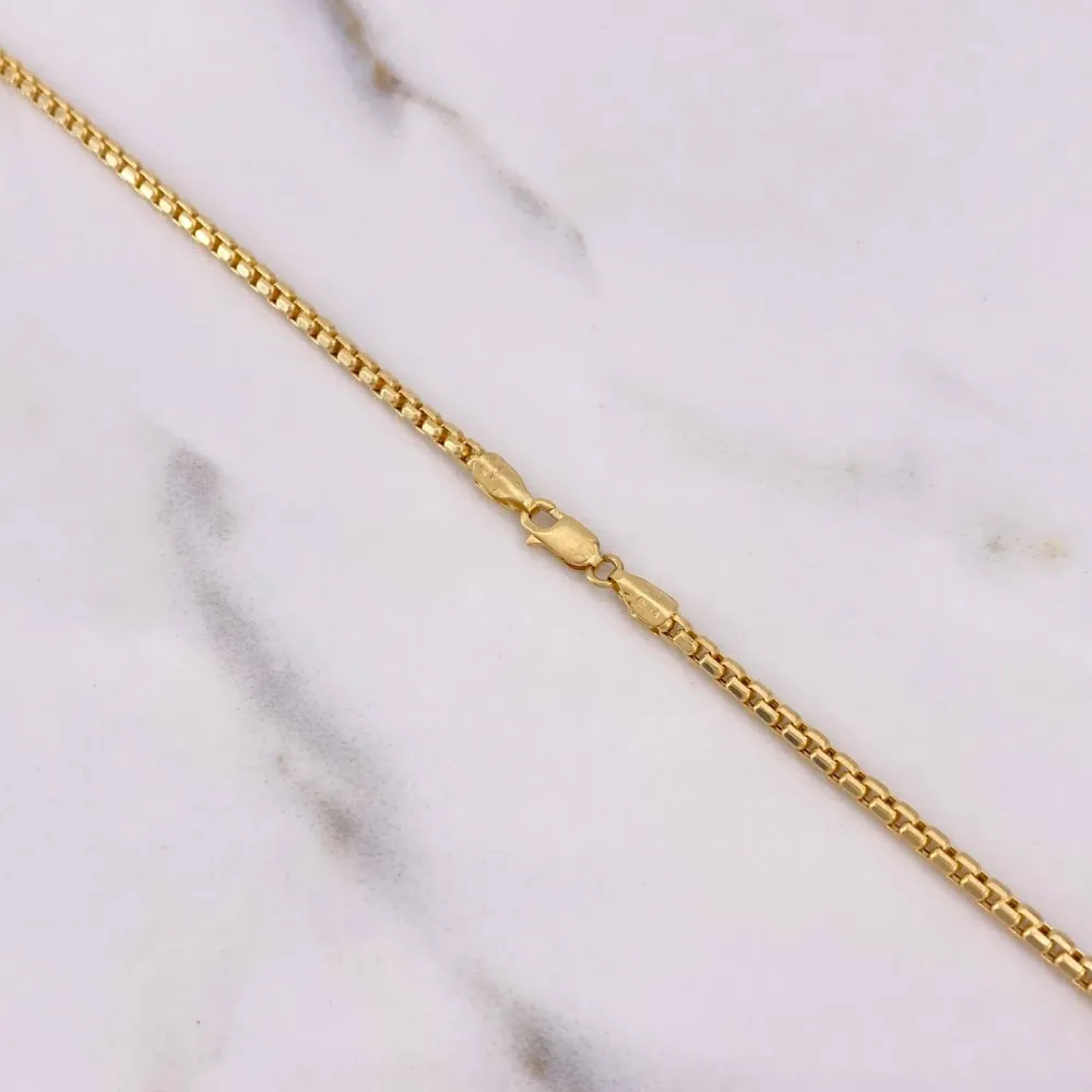 Cadena Veneciana 7.65gr / 45cm / 3mm Oro Amarillo +3 & para Juguetes