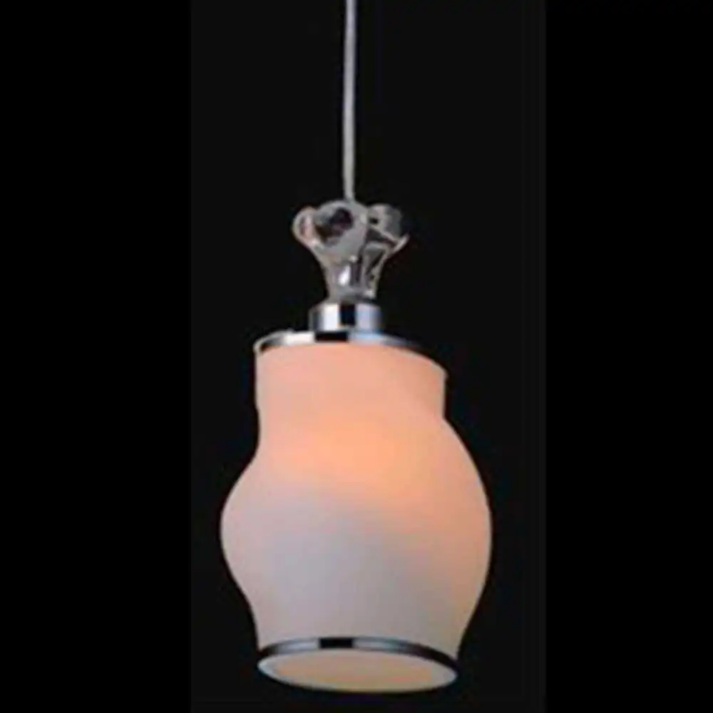 Candil pantalla zigzag3 luces led e27 base cromada iidsa con Tecnologí de Larga Duración