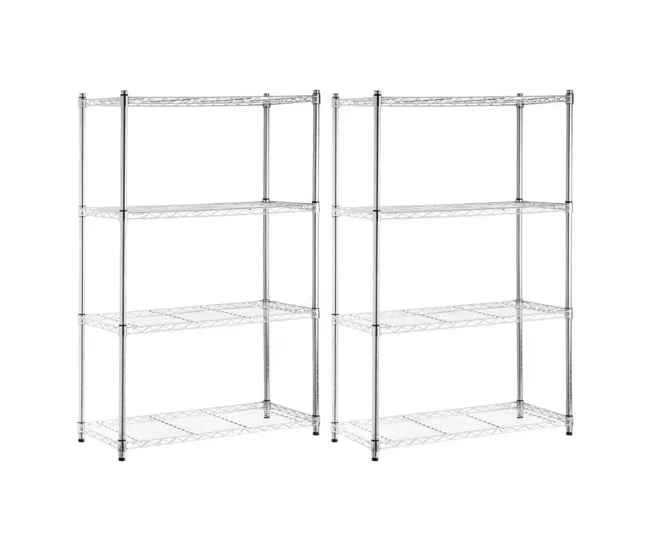 Pack 2 Estanterías Metálicas con 4 Baldas Ajustables 137x91.4x35.5cm 320Kg 7house | Envío Rápido