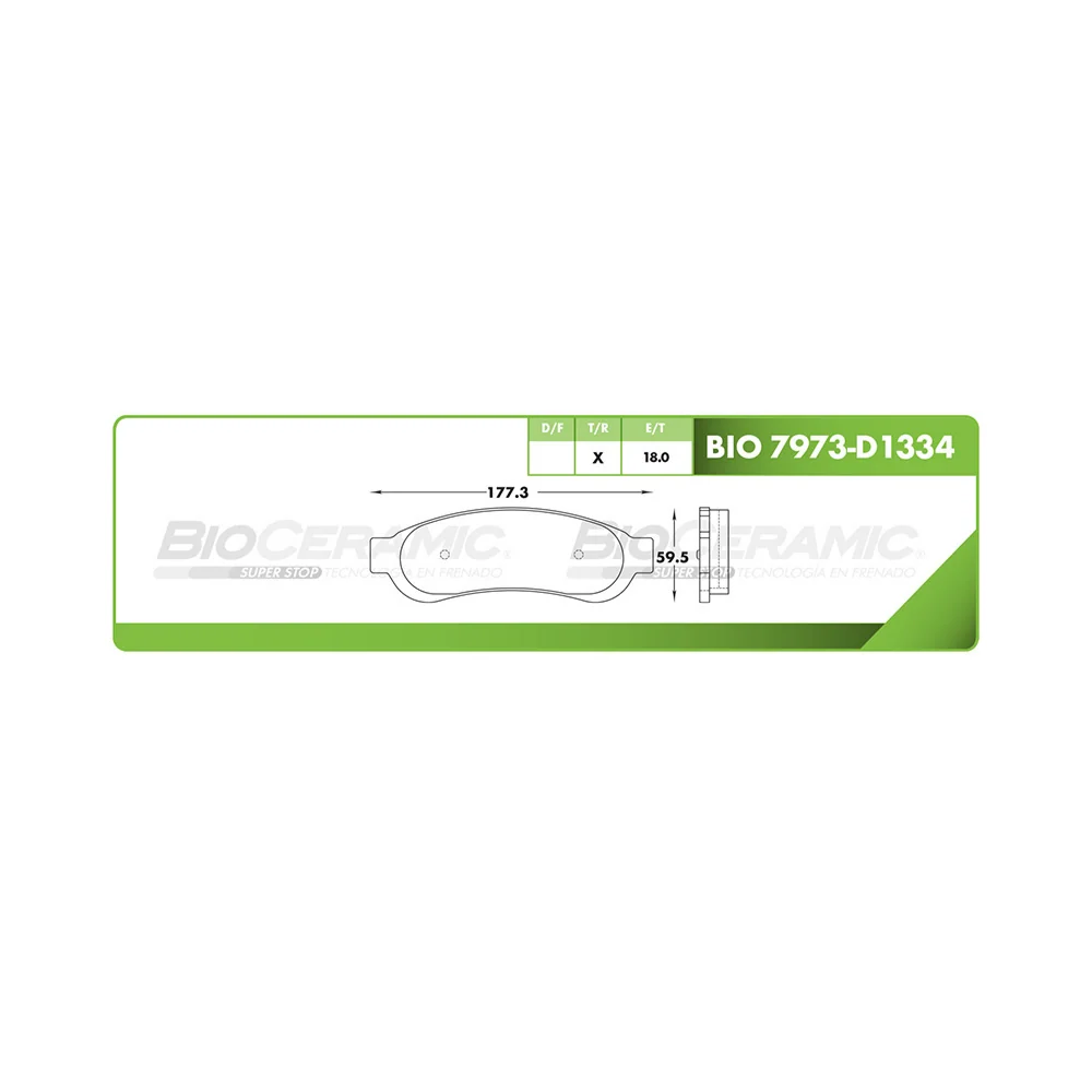 Pack de Pilas Balata Trasera Bioceramic 7973 D1334