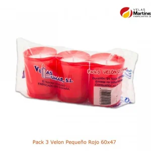 Pack 3 velon reducido rojo 6x4,7 cm con Cargador Incluido