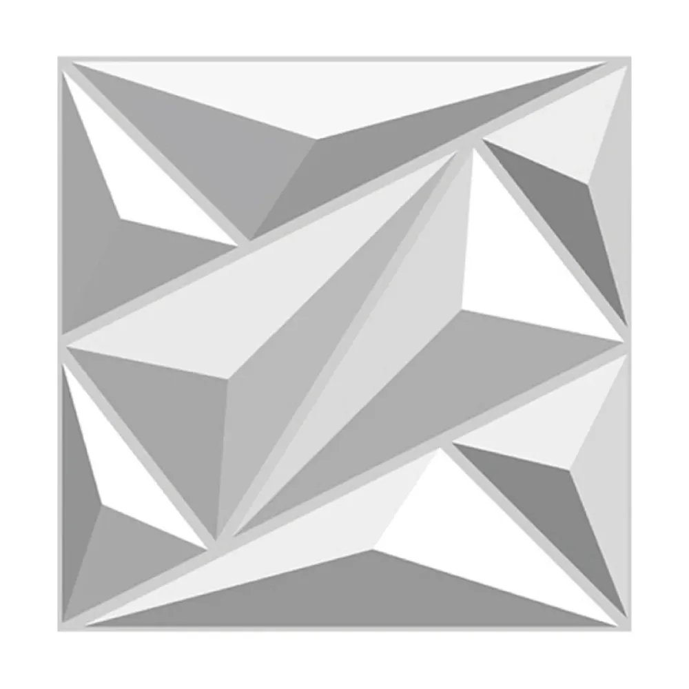 Panel Decorativo de PVC 3D D137 - Blanco con Tecnologí de Larga Duración