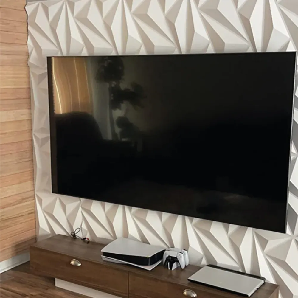 Panel Decorativo de PVC 3D D137 - Blanco con Tecnologí de Larga Duración