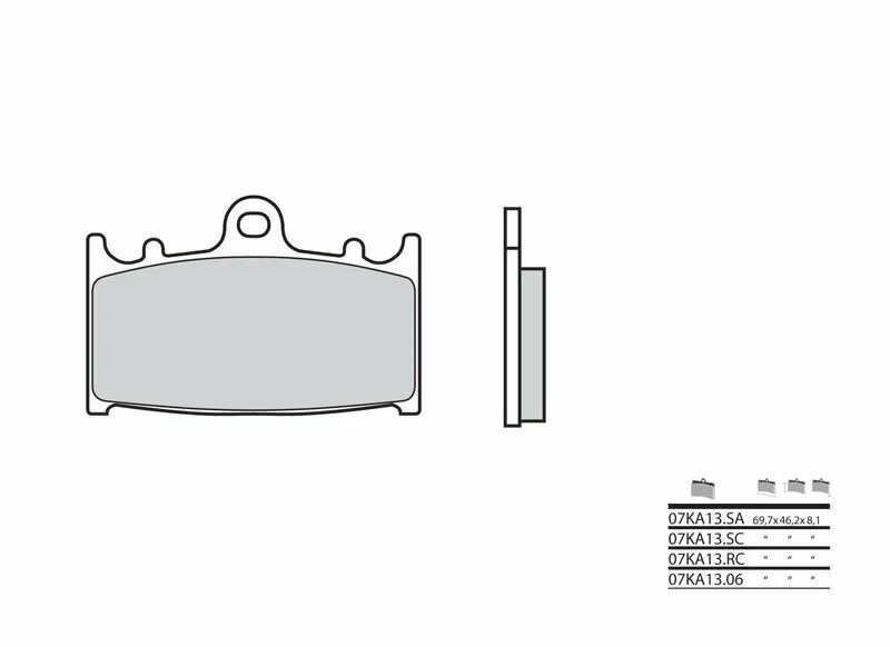 Pastillas de freno sinterizadas Brembo 07KA13SA con Cargador Incluido