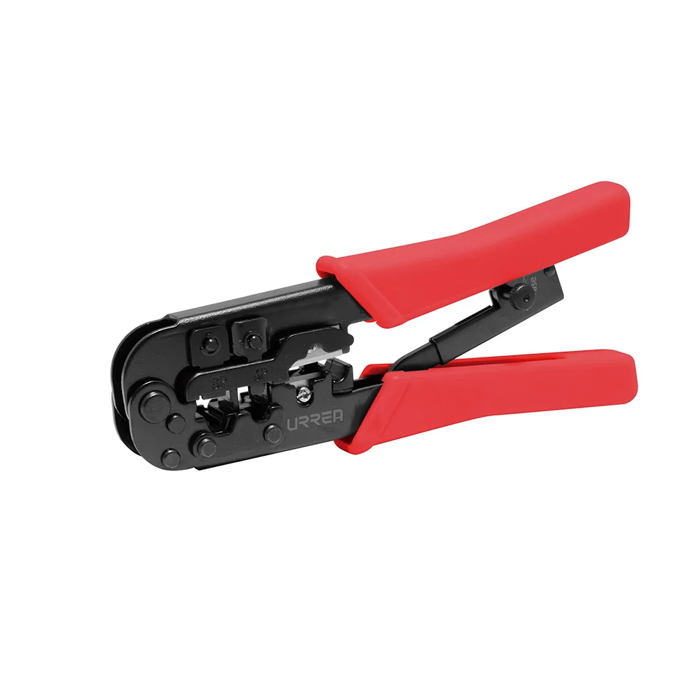 Pinza ponchadora personalizable para cable UTP/STP, 7" Urrea 303 | Recargables 1000 Veces |