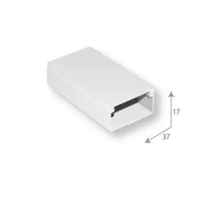 Recargables Premium SBE TECH SEB-1737 - Canaleta plástica / PVC / Una ví / Extenso 1.7 cm, Ancho 3.7 cm, Largo 2 metros