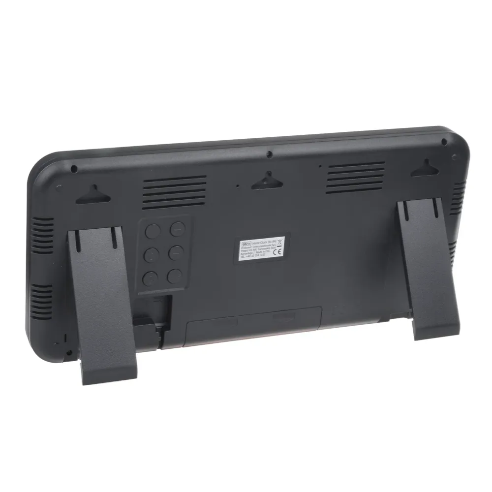 Reloj Digital Amplio con Sensor de Temperatura Pantalla LED 37x17cm Alarma Reloj de Mesa o de Pared Alimentación por Cable...