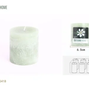 Vela de pilar de parafina de 6,5 x 7,3 cm con aroma gardenia (verde) que resiste 30 horas para Mandos Distancia