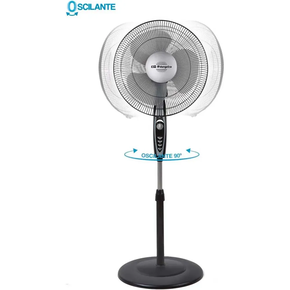 Ventilador de pie Orbegozo SF 3347 50W 3 velocidades negro Ø40 cm AA - 24 Unidades