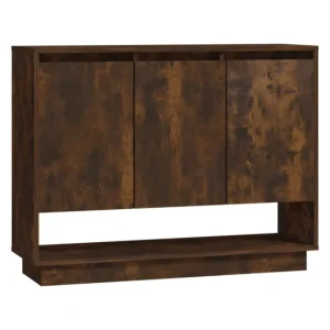 vidaXL Aparador de madera de ingenierí roble ahumado 97x31x75 cm para Dispositivos de Alto Consumo