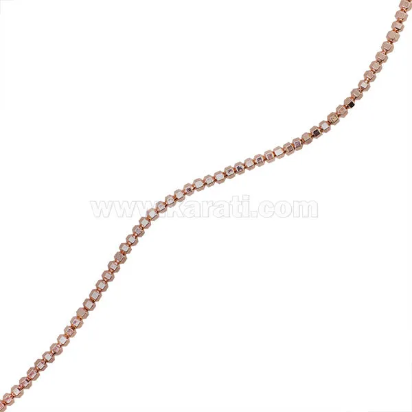 Alta Duración Hematita Cubo Facetado 3x3mm Rosa