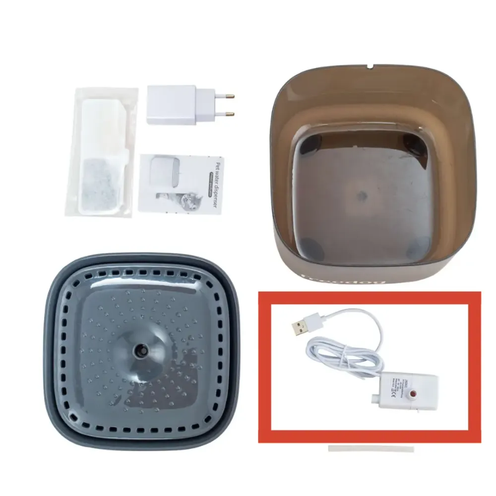 Alta Duración Motor Fuente Agua Automática Freeflow Para Perros y Gatos 3L