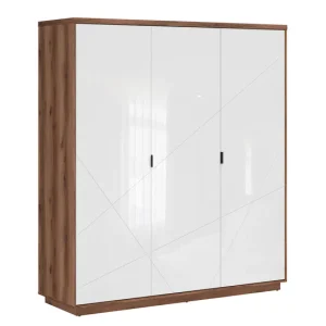 Baterí de 9V Armario 3 puertas Sven Negro y Madera