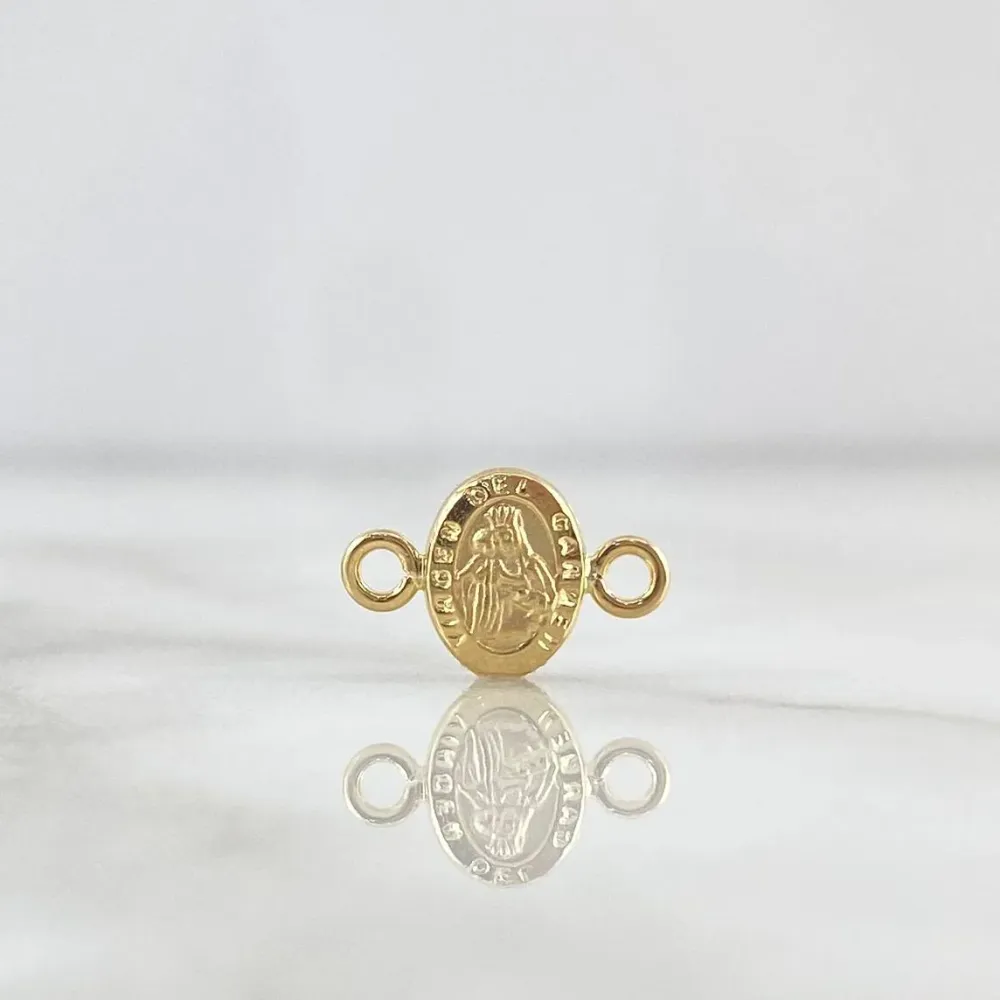 Baterí de 9V Herraje Virgen Del Carmen 0.35gr / 1.3cm / Troquelado Mate Oro Amarillo