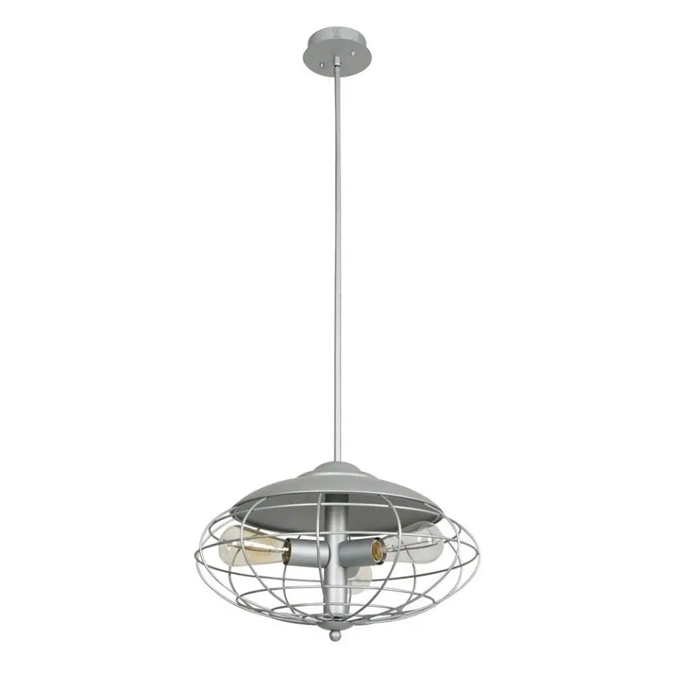 Baterías Recargables Lampara colgante color plata 60 w de 3 luces