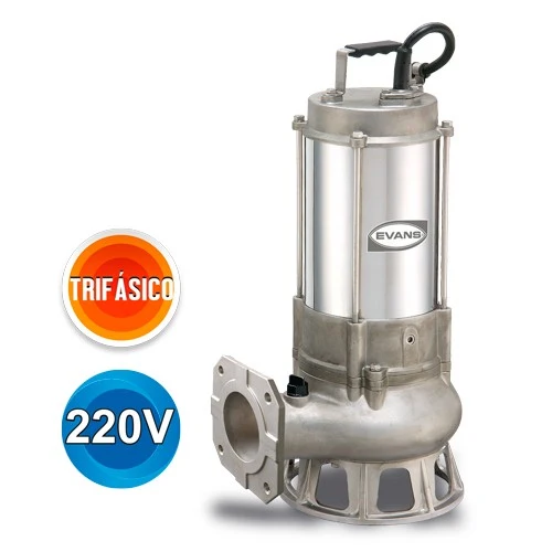 BOMBA INOXIDABLE PARA LODOS TRIFÁSICA 3.0HP 220V - SV3ME0300G-I Resistentes Derrames