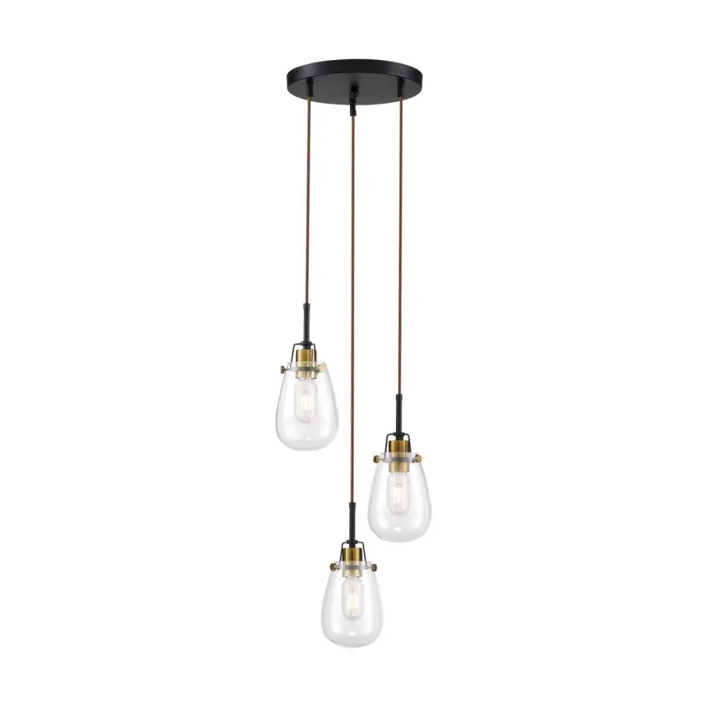 Cargador Inteligente Lampara colgante toleo 3 luces satco