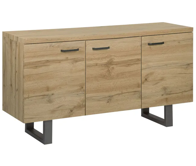 Certificadas CE Cómoda 3 puertas madera oscura TIMBER