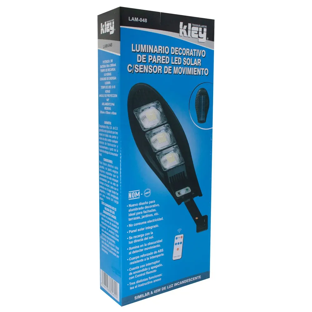 Certificadas CE Lampara kley suburbana 3w led solar