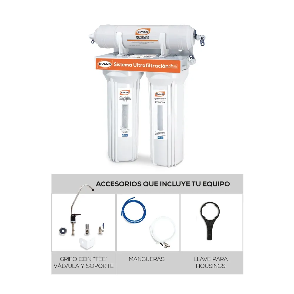 Certificadas CE PURIFICADOR CON ULTRAFILTRACIÓN 3 ETAPAS - UF-3