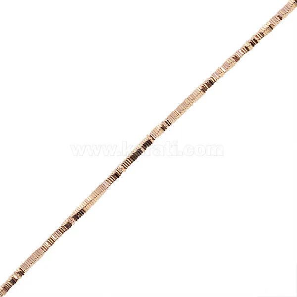 Hematita Cuadro Plano 3mm Rosa Deslumbrante