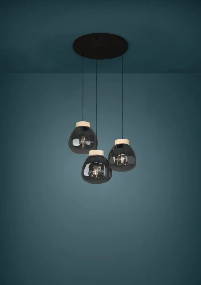 Lampara colgante eglo magacela 3 luces con Estuche de Almacenamiento