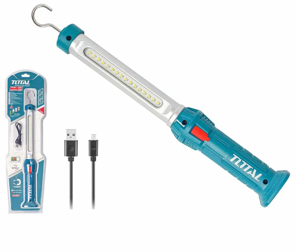 Lampara de Trabajo 3.5 W Baterí Recargable TOTAL AA - 24 Unidades
