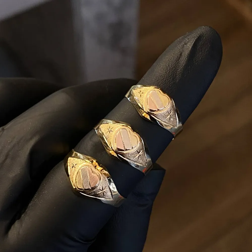 Pack de Pilas Anillo Sello Corazon 1.8gr-T9 Tres Oros